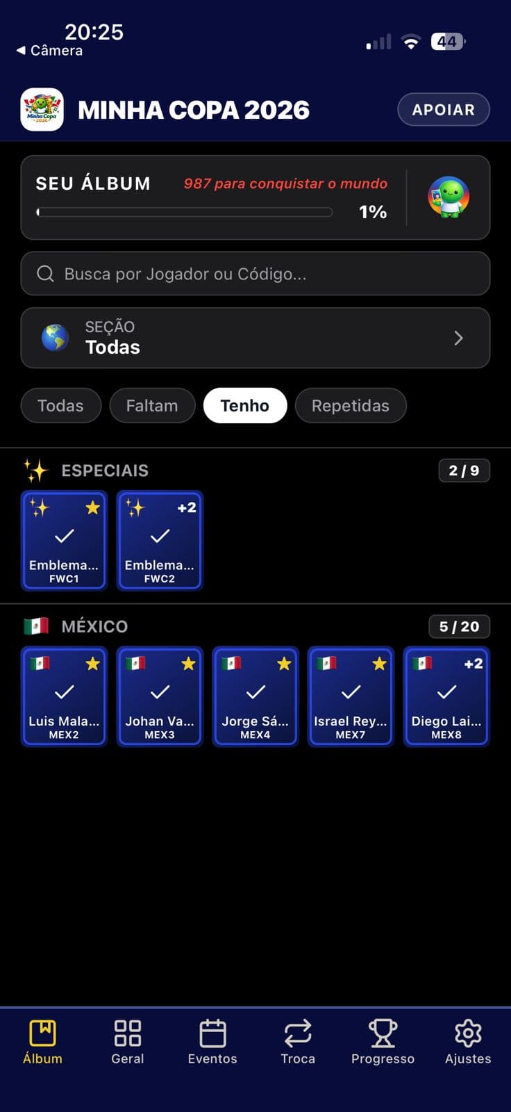 Captura do aplicativo Minha Copa 2026 — imagem 3 de 13