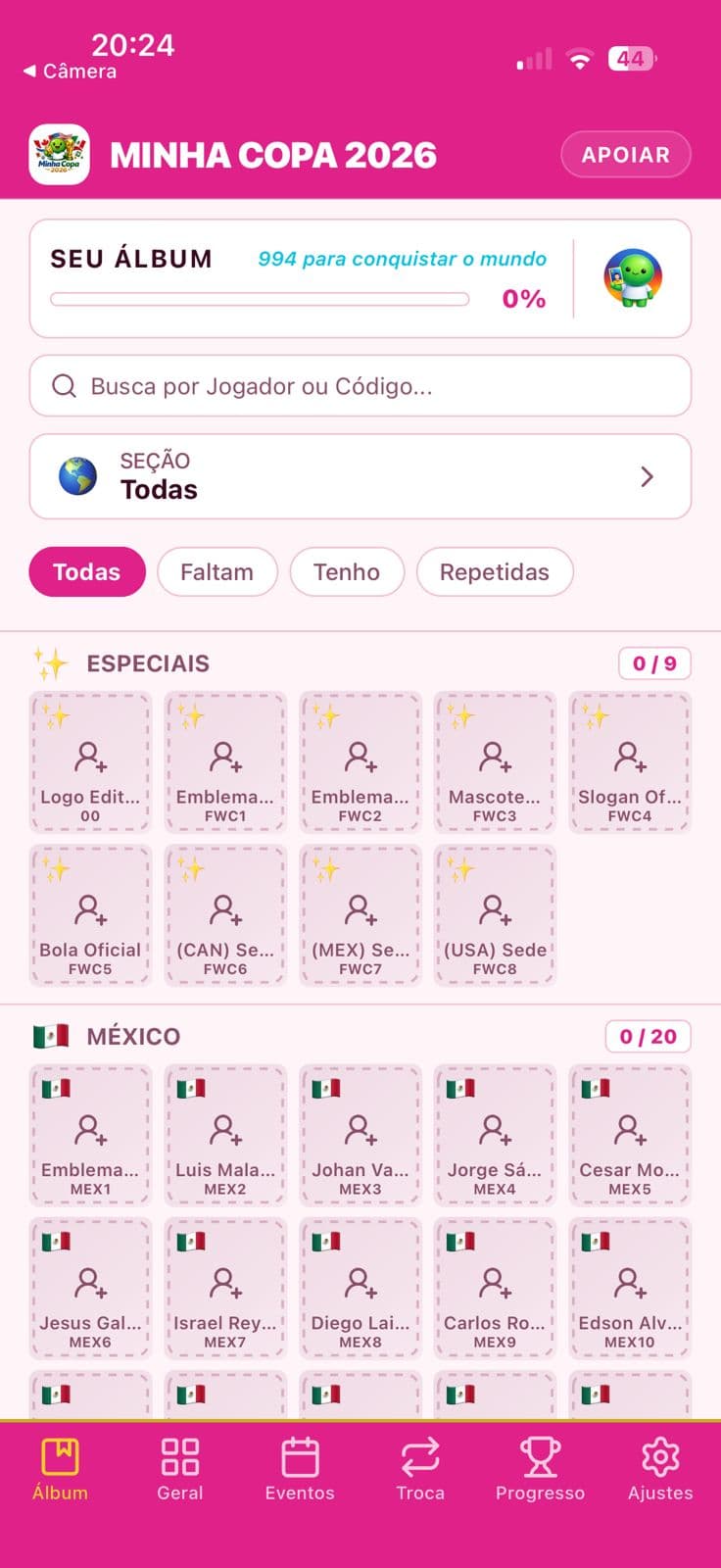 Captura do aplicativo Minha Copa 2026 — imagem 6 de 13
