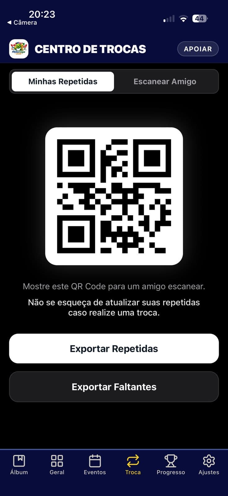Captura do aplicativo Minha Copa 2026 — imagem 9 de 13