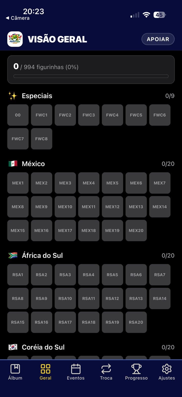 Captura do aplicativo Minha Copa 2026 — imagem 12 de 13