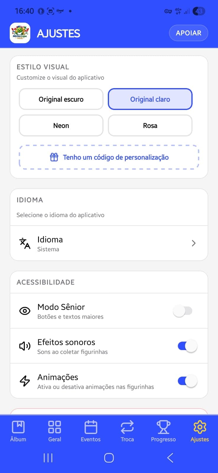 Captura do aplicativo Minha Copa 2026 — imagem 13 de 13