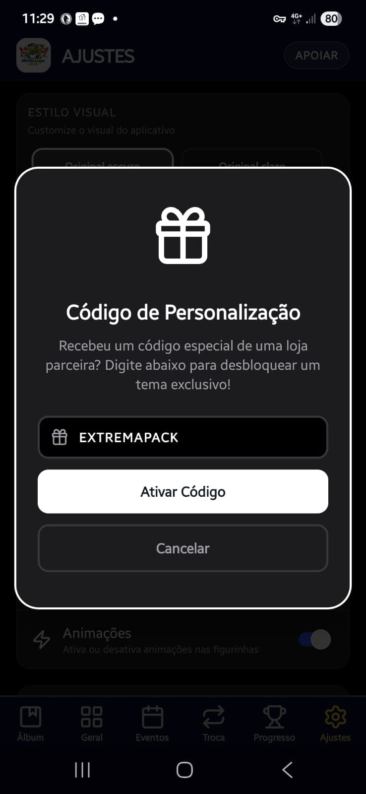 Personalização white-label — Sua marca no álbum da Copa