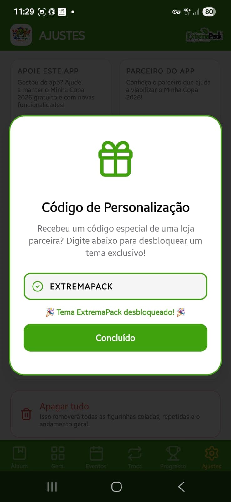 Personalização white-label — Cores da marca em cada tela